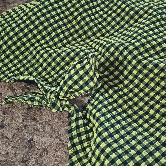 Zara yellow and black gingham bathing suit size small - Picture 9 of 12